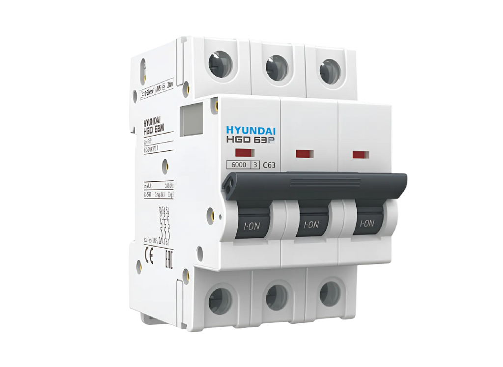Hyundai Leitungsschutzschalter MCB 3P 10kA – Kennlinie C, 10–40A