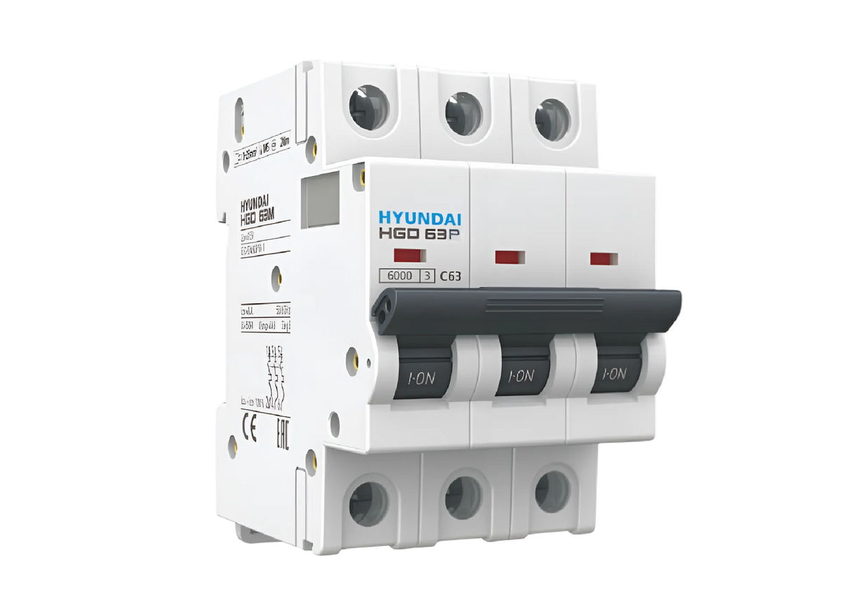 Hyundai Leitungsschutzschalter MCB 3P 10kA – Kennlinie C, 10–40A